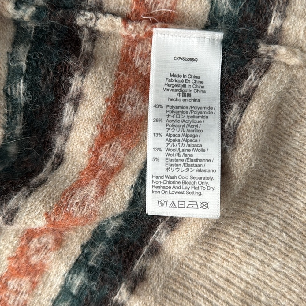 NWT Madewell Harland Fair Isle Cardigan Sweater in Sz X-Small - Picture 11 of 16